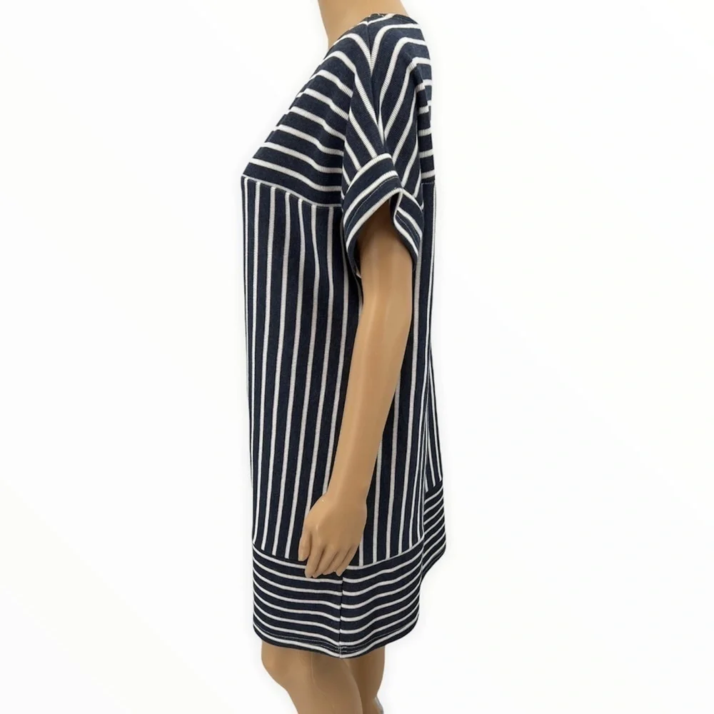 Fab’rik Navy/White Stripe Dress Size Large